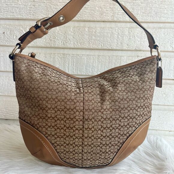 Coach Handbags - COACH Signature XL Soho Brown Tan Hobo Shoulder Bag Tote 10923